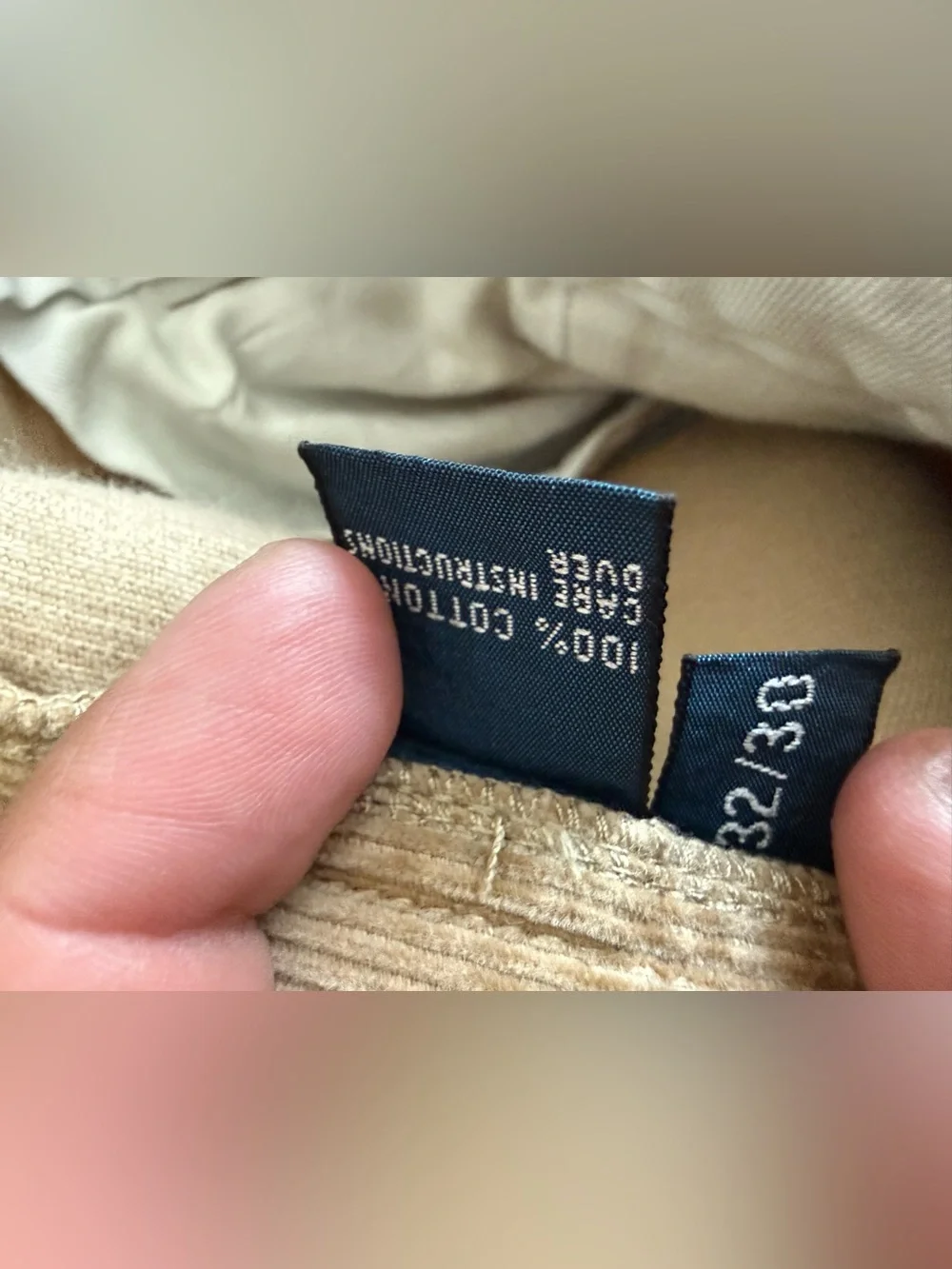 Vintage Polo Ralph Lauren Pants Mens 32x30 Corduroy Double Pleated